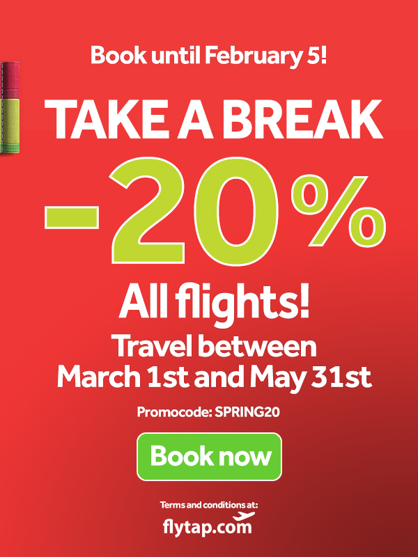 Spring Sales - 20% OFF on all TAP flights